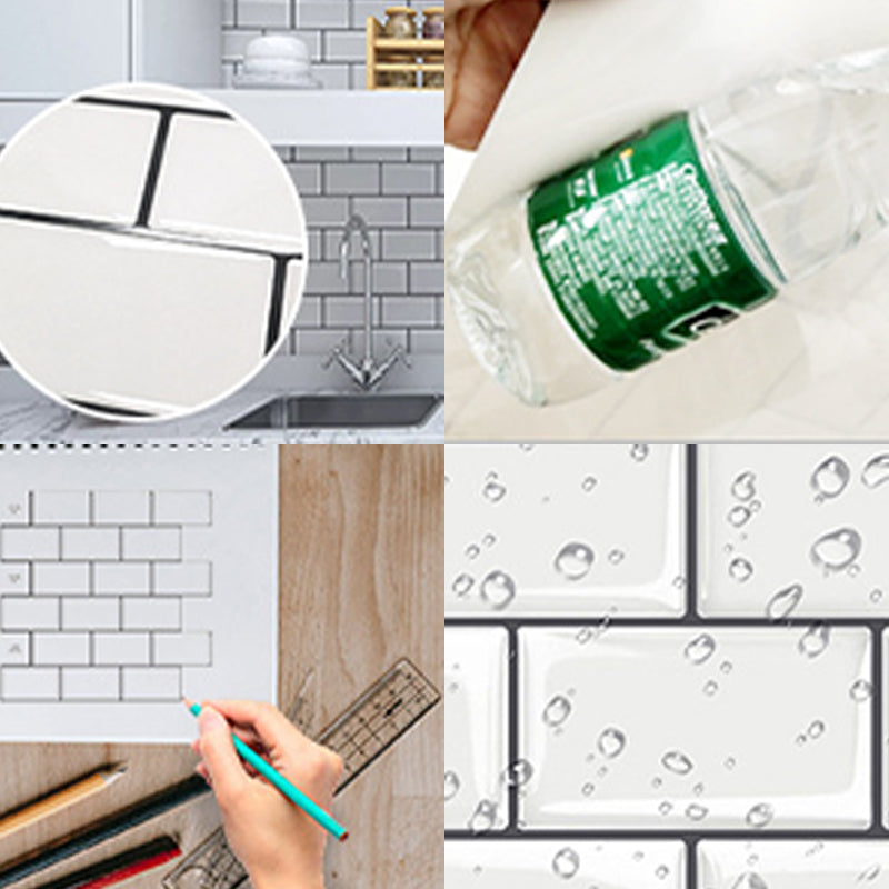 Square Peel & Stick Tile Water Resistant Subway Tile for Kitchen Backsplash Clearhalo 'Flooring 'Home Improvement' 'home_improvement' 'home_improvement_peel_stick_blacksplash' 'Peel & Stick Backsplash Tile' 'peel_stick_blacksplash' 'Walls & Ceilings' Walls and Ceiling' 7064604