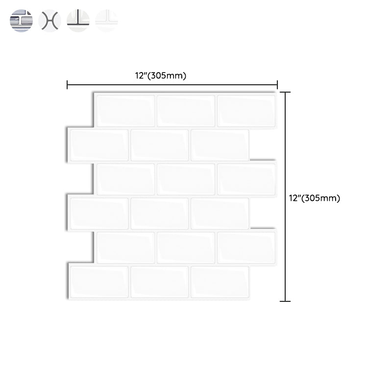 Arabesque Peel & Stick Tile Water Resistant Mosaic Tile for Kitchen Backsplash Clearhalo 'Flooring 'Home Improvement' 'home_improvement' 'home_improvement_peel_stick_blacksplash' 'Peel & Stick Backsplash Tile' 'peel_stick_blacksplash' 'Walls & Ceilings' Walls and Ceiling' 7064617