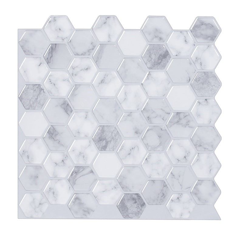 Modern Peel and Stick Backsplash PVC Hexagonal Peel and Stick Tile Clearhalo 'Flooring 'Home Improvement' 'home_improvement' 'home_improvement_peel_stick_blacksplash' 'Peel & Stick Backsplash Tile' 'peel_stick_blacksplash' 'Walls & Ceilings' Walls and Ceiling' 7064624