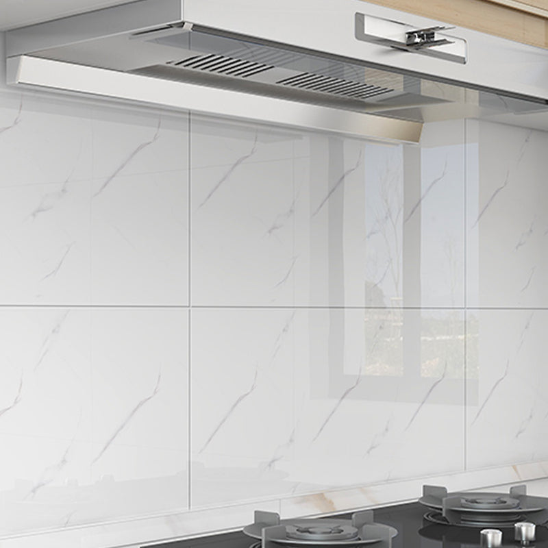 Modern Backsplash Panels PVC Peel and Press Waterproof Wall Paneling White 100-Piece Set Clearhalo 'Flooring 'Home Improvement' 'home_improvement' 'home_improvement_wall_paneling' 'Wall Paneling' 'wall_paneling' 'Walls & Ceilings' Walls and Ceiling' 7064689