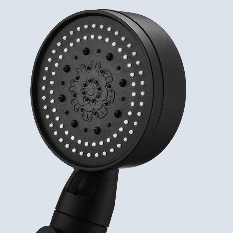 Classic Shower Head Adjustable Spray Pattern Round Shower Head in Black Clearhalo 'Bathroom Remodel & Bathroom Fixtures' 'Home Improvement' 'home_improvement' 'home_improvement_shower_heads' 'Shower Heads' 'shower_heads' 'Showers & Bathtubs Plumbing' 'Showers & Bathtubs' 7065164