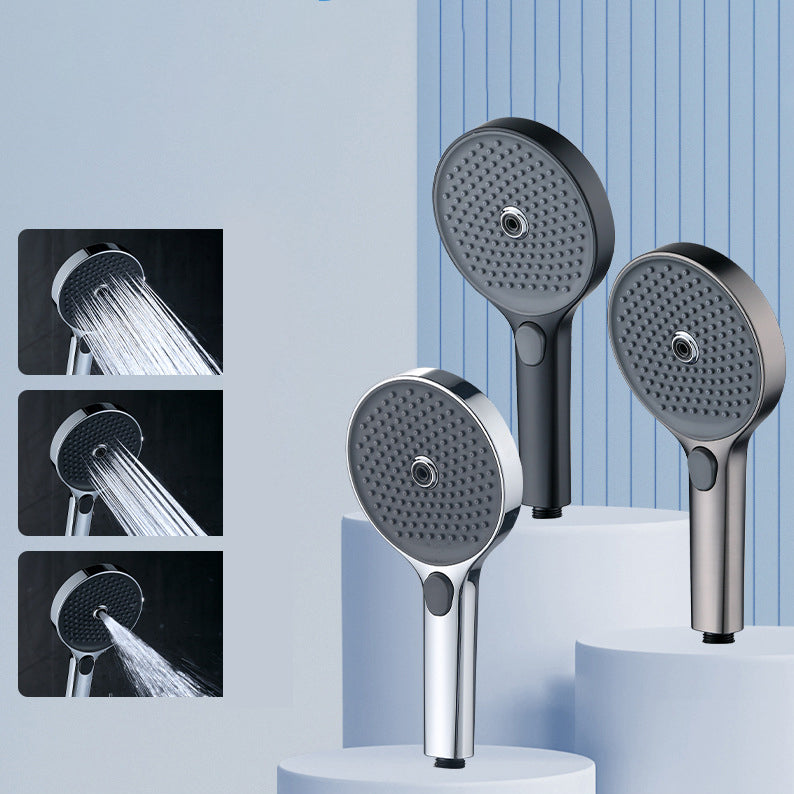 Round Shower Head Combo Modern Rain Fall Handheld Shower Head Clearhalo 'Bathroom Remodel & Bathroom Fixtures' 'Home Improvement' 'home_improvement' 'home_improvement_shower_heads' 'Shower Heads' 'shower_heads' 'Showers & Bathtubs Plumbing' 'Showers & Bathtubs' 7065269