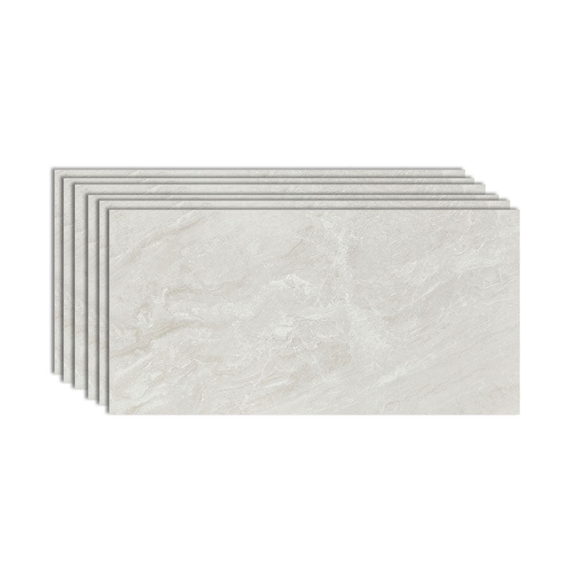 Rectangle Floor Tile Straight Edge Marble Texture Effect Design Floor Tile White-Gray Clearhalo 'Floor Tiles & Wall Tiles' 'floor_tiles_wall_tiles' 'Flooring 'Home Improvement' 'home_improvement' 'home_improvement_floor_tiles_wall_tiles' Walls and Ceiling' 7065357