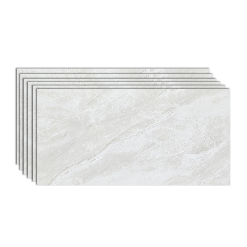 Rectangle Floor Tile Straight Edge Marble Texture Effect Design Floor Tile Gray-White Clearhalo 'Floor Tiles & Wall Tiles' 'floor_tiles_wall_tiles' 'Flooring 'Home Improvement' 'home_improvement' 'home_improvement_floor_tiles_wall_tiles' Walls and Ceiling' 7065358