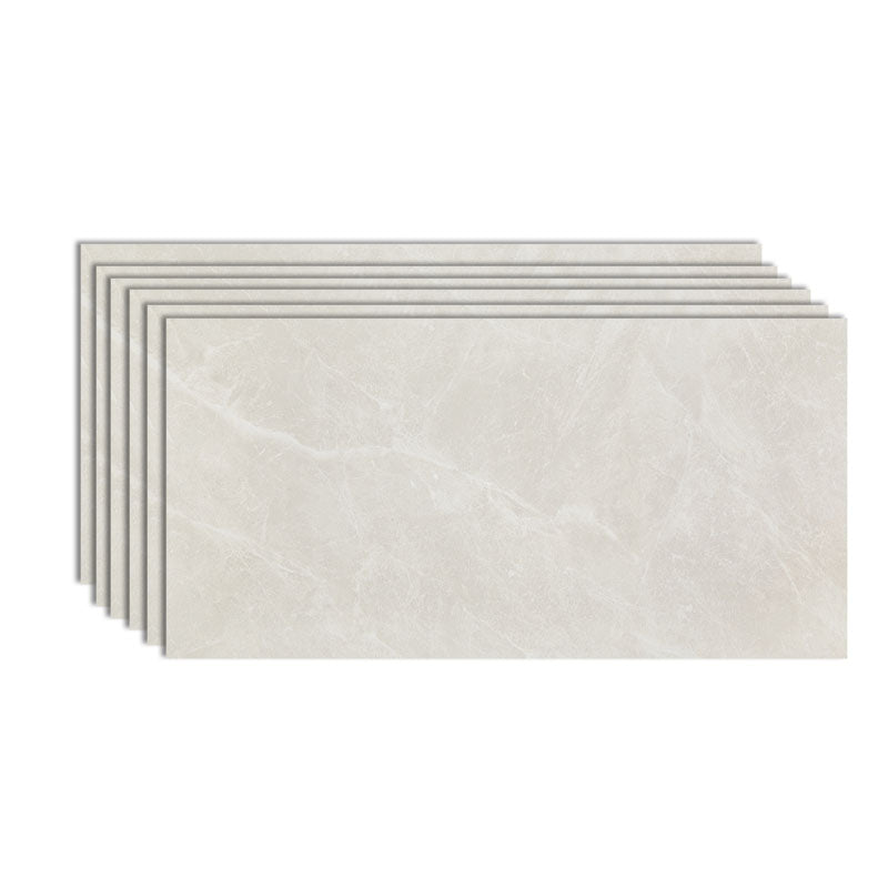 Rectangle Floor Tile Straight Edge Marble Texture Effect Design Floor Tile Off-White Clearhalo 'Floor Tiles & Wall Tiles' 'floor_tiles_wall_tiles' 'Flooring 'Home Improvement' 'home_improvement' 'home_improvement_floor_tiles_wall_tiles' Walls and Ceiling' 7065362