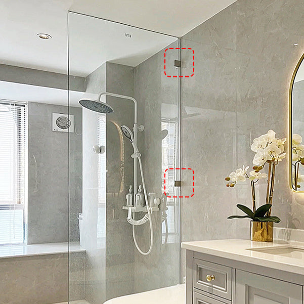 Fixed Frameless Shower Screen Half Partition Bathroom Shower Screen Clearhalo 'Bathroom Remodel & Bathroom Fixtures' 'Home Improvement' 'home_improvement' 'home_improvement_shower_tub_doors' 'Shower and Tub Doors' 'shower_tub_doors' 'Showers & Bathtubs' 7065996