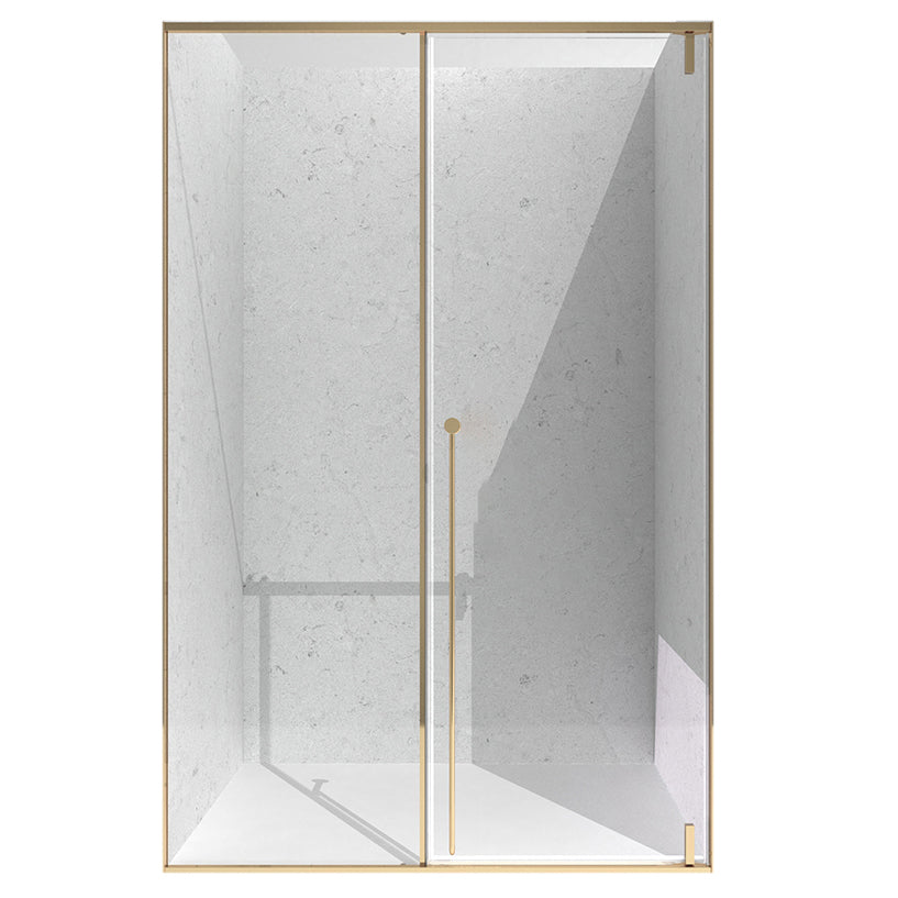 Semi Frameless Tempered Glass Shower Door Pivot Shower Doors Right Clearhalo 'Bathroom Remodel & Bathroom Fixtures' 'Home Improvement' 'home_improvement' 'home_improvement_shower_tub_doors' 'Shower and Tub Doors' 'shower_tub_doors' 'Showers & Bathtubs' 7066058