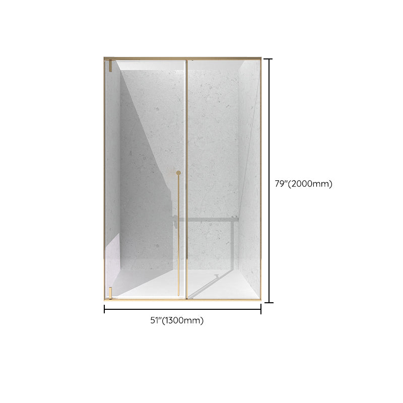 Semi Frameless Tempered Glass Shower Door Pivot Shower Doors Clearhalo 'Bathroom Remodel & Bathroom Fixtures' 'Home Improvement' 'home_improvement' 'home_improvement_shower_tub_doors' 'Shower and Tub Doors' 'shower_tub_doors' 'Showers & Bathtubs' 7066069