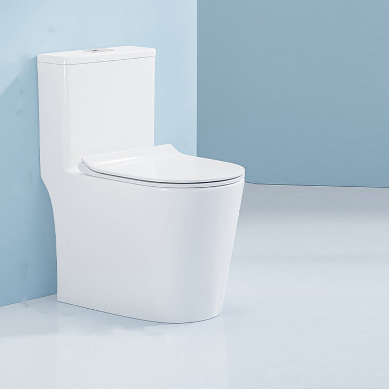 Modern White Ceramic Flush Toilet Floor Mounted Urine Toilet for Washroom 14"L x 22"W x 28"H Clearhalo 'Bathroom Remodel & Bathroom Fixtures' 'Home Improvement' 'home_improvement' 'home_improvement_toilets' 'Toilets & Bidets' 'Toilets' 7069645
