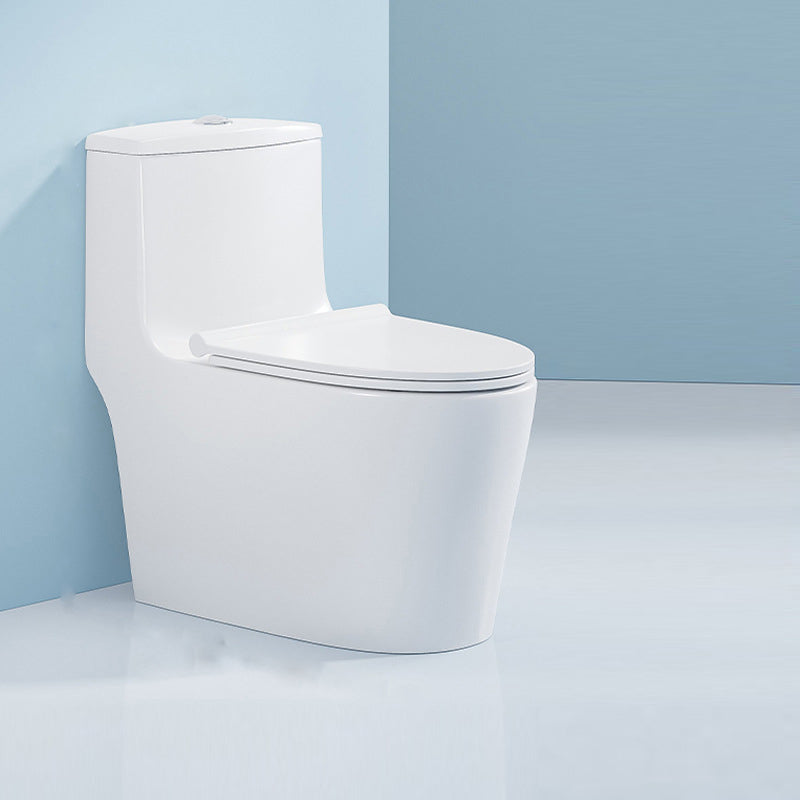 Modern White Ceramic Flush Toilet Floor Mounted Urine Toilet for Washroom 15"L x 28"W x 27"H Clearhalo 'Bathroom Remodel & Bathroom Fixtures' 'Home Improvement' 'home_improvement' 'home_improvement_toilets' 'Toilets & Bidets' 'Toilets' 7069648