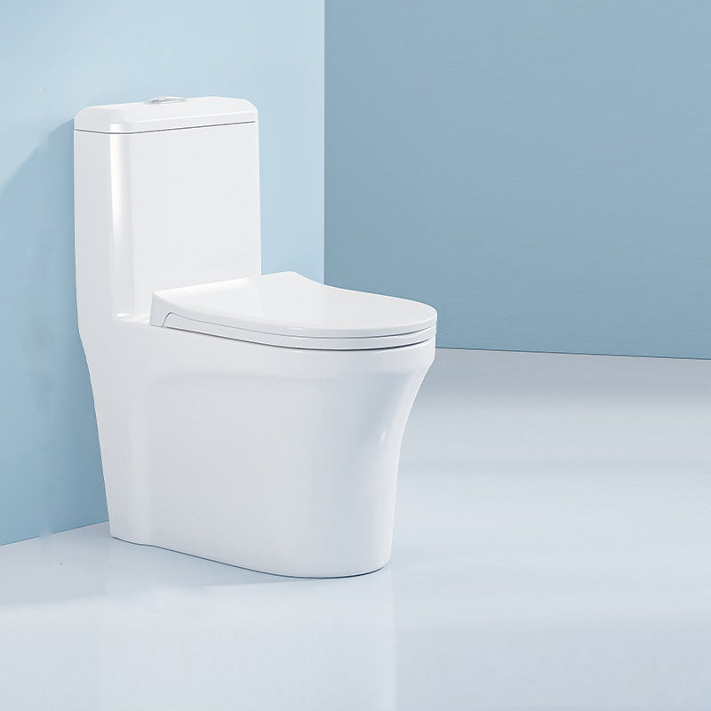 Modern White Ceramic Flush Toilet Floor Mounted Urine Toilet for Washroom 14"L x 26"W x 30"H Clearhalo 'Bathroom Remodel & Bathroom Fixtures' 'Home Improvement' 'home_improvement' 'home_improvement_toilets' 'Toilets & Bidets' 'Toilets' 7069651