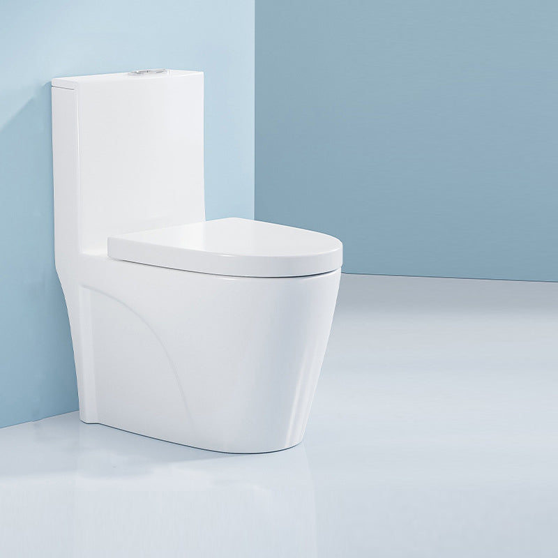 Modern White Ceramic Flush Toilet Floor Mounted Urine Toilet for Washroom 15"L x 28"W x 31"H Clearhalo 'Bathroom Remodel & Bathroom Fixtures' 'Home Improvement' 'home_improvement' 'home_improvement_toilets' 'Toilets & Bidets' 'Toilets' 7069653