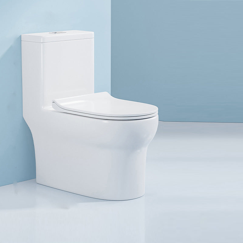 Modern White Ceramic Flush Toilet Floor Mounted Urine Toilet for Washroom 15"L x 27"W x 31"H Clearhalo 'Bathroom Remodel & Bathroom Fixtures' 'Home Improvement' 'home_improvement' 'home_improvement_toilets' 'Toilets & Bidets' 'Toilets' 7069659