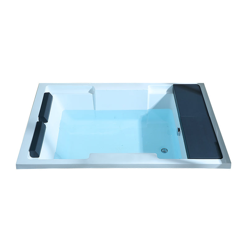 Modern Drop in Bath Acrylic Soaking White Rectangular Bathtub Tub Clearhalo 'Bathroom Remodel & Bathroom Fixtures' 'Bathtubs' 'Home Improvement' 'home_improvement' 'home_improvement_bathtubs' 'Showers & Bathtubs' 7069761