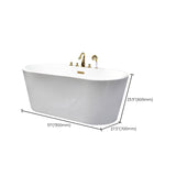 White Oval Bath Freestanding Acrylic Soaking Handles Included Modern Bathtub Clearhalo 'Bathroom Remodel & Bathroom Fixtures' 'Bathtubs' 'Home Improvement' 'home_improvement' 'home_improvement_bathtubs' 'Showers & Bathtubs' 7069785