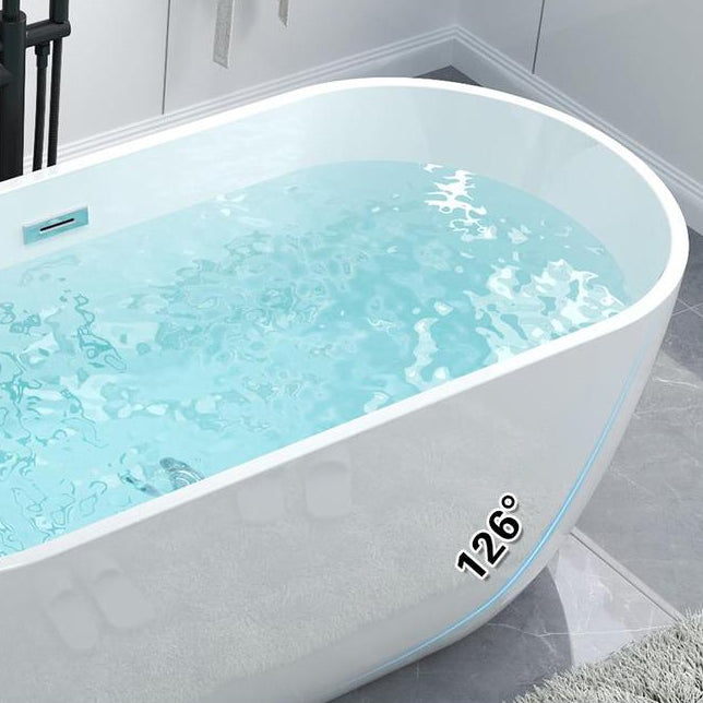 Freestanding Soaking Modern Bathtub Antique Finish Oval Bath Tub Clearhalo 'Bathroom Remodel & Bathroom Fixtures' 'Bathtubs' 'Home Improvement' 'home_improvement' 'home_improvement_bathtubs' 'Showers & Bathtubs' 7069916