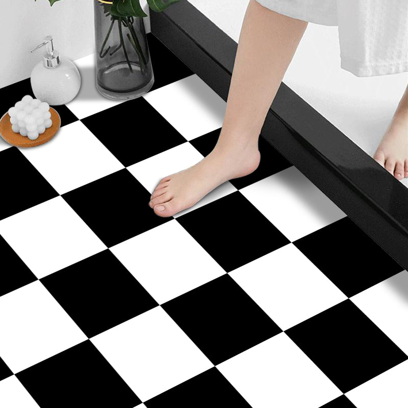 Modern Vinyl Plank Flooring Self Adhesive Lattice Pattern PVC Flooring White-Black Clearhalo 'Flooring 'Home Improvement' 'home_improvement' 'home_improvement_vinyl_flooring' 'Vinyl Flooring' 'vinyl_flooring' Walls and Ceiling' 7078277