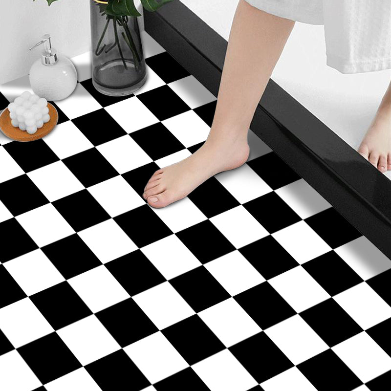 Modern Vinyl Floor Planks Lattice Pattern Peel and Stick Vinyl Plank Flooring White-Black Clearhalo 'Flooring 'Home Improvement' 'home_improvement' 'home_improvement_vinyl_flooring' 'Vinyl Flooring' 'vinyl_flooring' Walls and Ceiling' 7078319