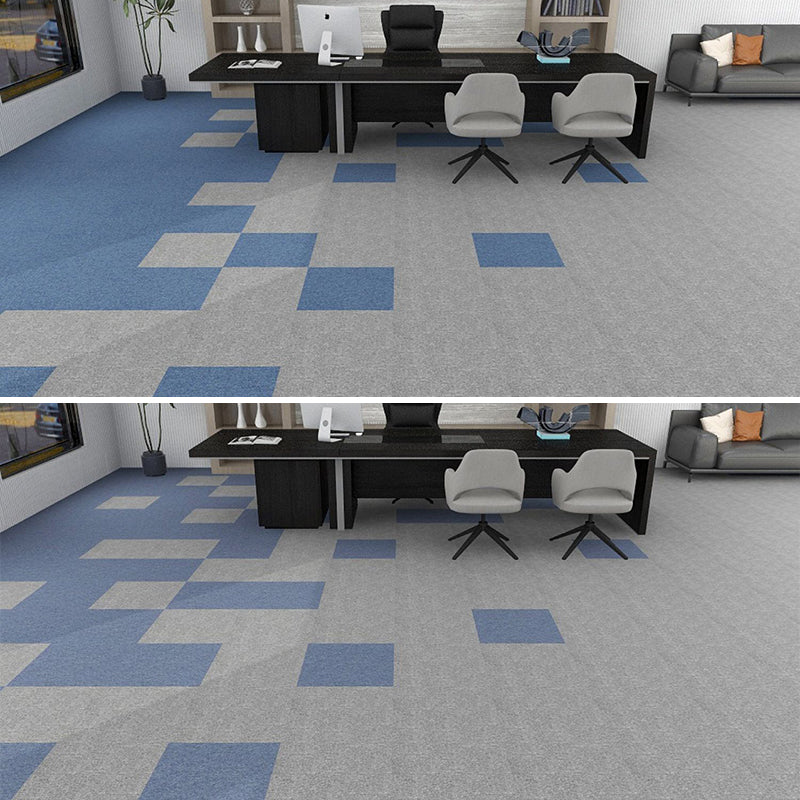 Office Loose Lay Carpet Tiles Dark Color Non-Skid Level Loop Carpet Tile Clearhalo 'Carpet Tiles & Carpet Squares' 'carpet_tiles_carpet_squares' 'Flooring 'Home Improvement' 'home_improvement' 'home_improvement_carpet_tiles_carpet_squares' Walls and Ceiling' 7078435