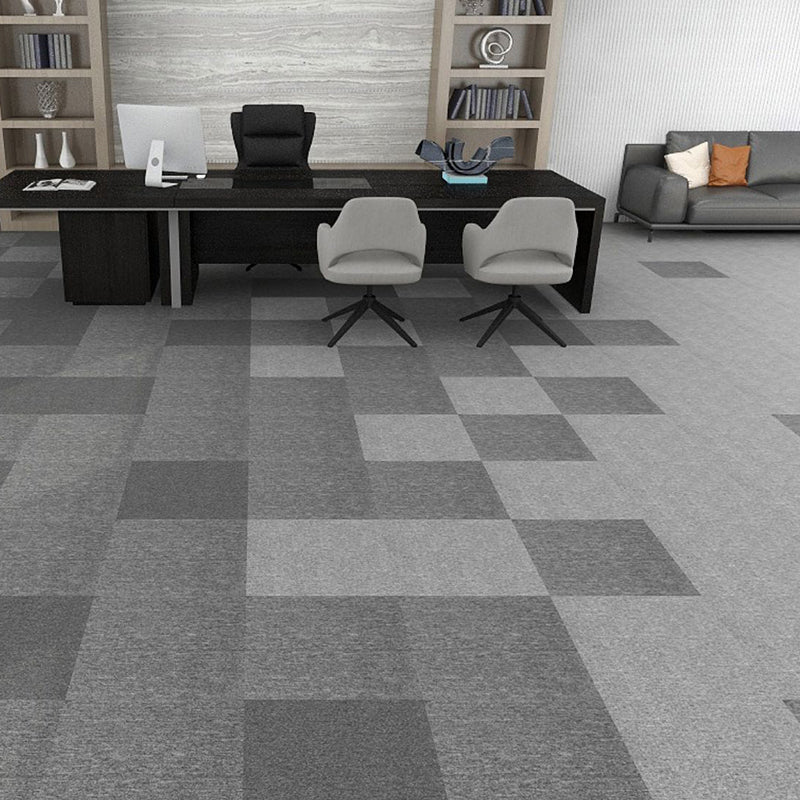 Office Loose Lay Carpet Tiles Dark Color Non-Skid Level Loop Carpet Tile Clearhalo 'Carpet Tiles & Carpet Squares' 'carpet_tiles_carpet_squares' 'Flooring 'Home Improvement' 'home_improvement' 'home_improvement_carpet_tiles_carpet_squares' Walls and Ceiling' 7078436