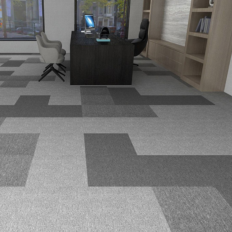 Office Loose Lay Carpet Tiles Dark Color Non-Skid Level Loop Carpet Tile Clearhalo 'Carpet Tiles & Carpet Squares' 'carpet_tiles_carpet_squares' 'Flooring 'Home Improvement' 'home_improvement' 'home_improvement_carpet_tiles_carpet_squares' Walls and Ceiling' 7078441