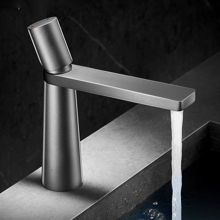 Modern Solid Faucet Brass Bathroom Designer Washroom Faucet Clearhalo 'Bathroom Remodel & Bathroom Fixtures' 'Bathroom Sink Faucets' 'Bathroom Sinks & Faucet Components' 'bathroom_sink_faucets' 'Home Improvement' 'home_improvement' 'home_improvement_bathroom_sink_faucets' 7078493