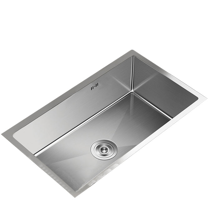 Single Bowl Kitchen Sink Stainless Steel Rectangular Undermount Kitchen Sink with Faucet Clearhalo 'Home Improvement' 'home_improvement' 'home_improvement_kitchen_sinks' 'Kitchen Remodel & Kitchen Fixtures' 'Kitchen Sinks & Faucet Components' 'Kitchen Sinks' 'kitchen_sinks' 7079206