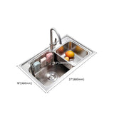 Stainless Steel Kitchen Sink Single Bowl Kitchen Sink(Not Included Faucet) Clearhalo 'Home Improvement' 'home_improvement' 'home_improvement_kitchen_sinks' 'Kitchen Remodel & Kitchen Fixtures' 'Kitchen Sinks & Faucet Components' 'Kitchen Sinks' 'kitchen_sinks' 7079239