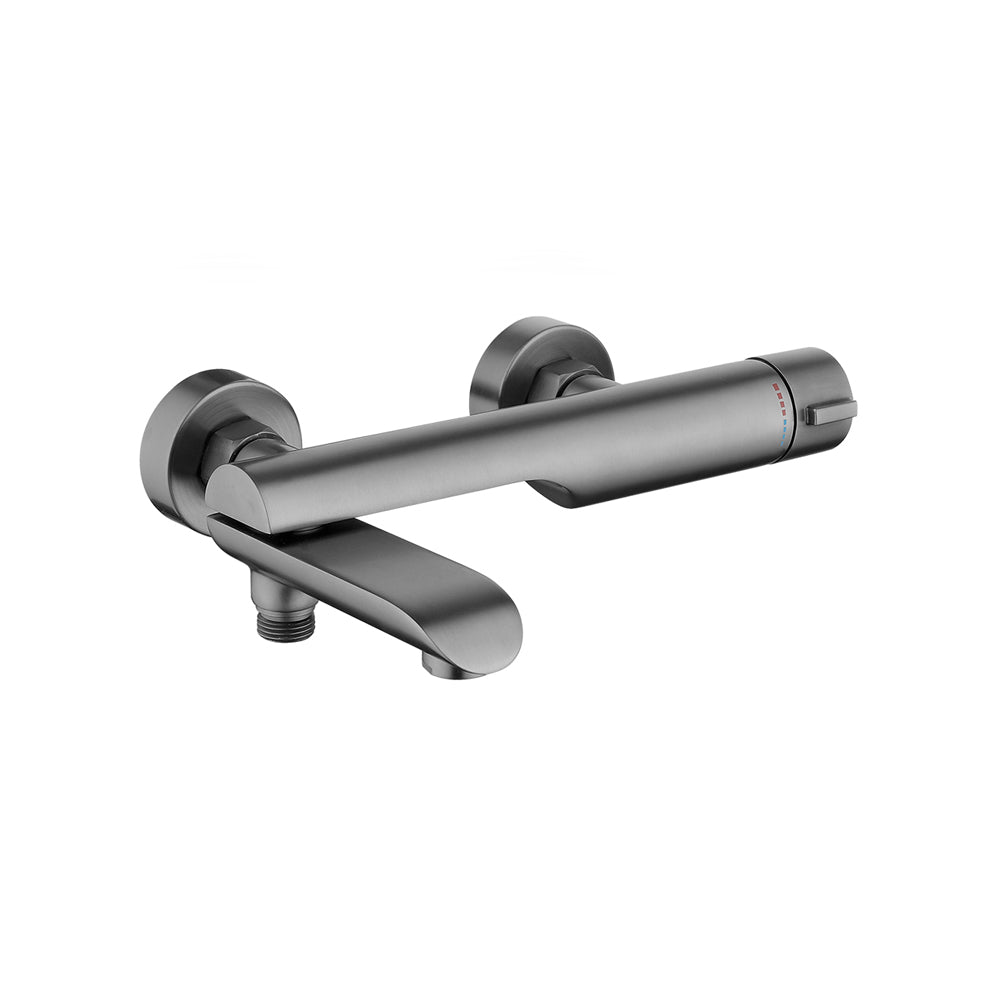 Contemporary Bathroom Faucet Wall Mounted Metal Tub Faucet Trim Single Faucet Knob Handles Clearhalo 'Bathroom Remodel & Bathroom Fixtures' 'Bathtub Faucets' 'bathtub_faucets' 'Home Improvement' 'home_improvement' 'home_improvement_bathtub_faucets' 7079949