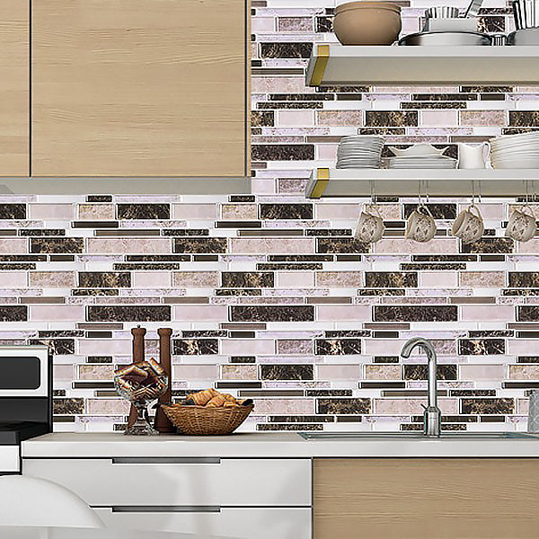 Modern Peel and Stick Backsplash Tile PVC Staggered Joint Peel and Stick Wall Tile Clearhalo 'Flooring 'Home Improvement' 'home_improvement' 'home_improvement_peel_stick_blacksplash' 'Peel & Stick Backsplash Tile' 'peel_stick_blacksplash' 'Walls & Ceilings' Walls and Ceiling' 7080223