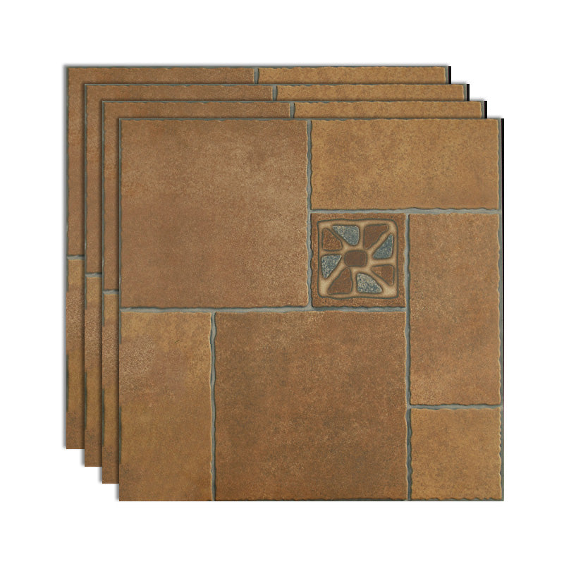Modern Outdoor Floor Tile Straight Edge Vintage Square Floor Tile Brown Clearhalo 'Floor Tiles & Wall Tiles' 'floor_tiles_wall_tiles' 'Flooring 'Home Improvement' 'home_improvement' 'home_improvement_floor_tiles_wall_tiles' Walls and Ceiling' 7080395