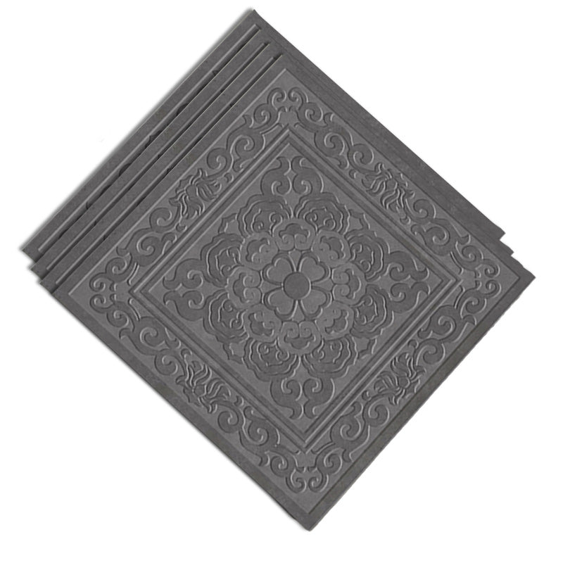 Modern Style Outdoor Floor Tile Square Straight Edge Vintage Floor Tile Dark Gray-Black Clearhalo 'Floor Tiles & Wall Tiles' 'floor_tiles_wall_tiles' 'Flooring 'Home Improvement' 'home_improvement' 'home_improvement_floor_tiles_wall_tiles' Walls and Ceiling' 7080415