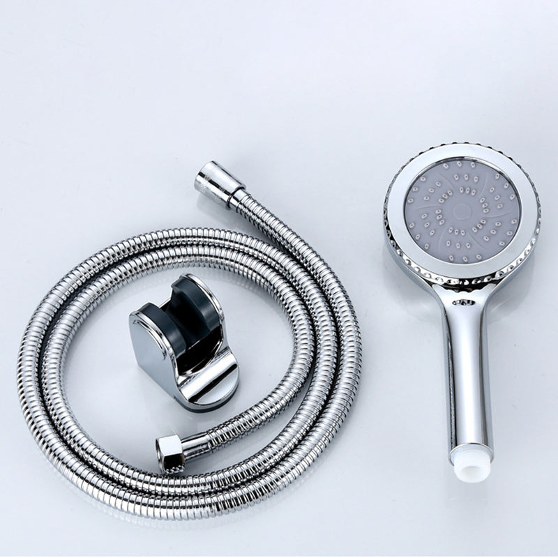 Shower Head Combo Rain Fall Modern Polished Chrome Spray Head Shower Heads & Hose & Wall pedestal Clearhalo 'Bathroom Remodel & Bathroom Fixtures' 'Home Improvement' 'home_improvement' 'home_improvement_shower_heads' 'Shower Heads' 'shower_heads' 'Showers & Bathtubs Plumbing' 'Showers & Bathtubs' 7080446