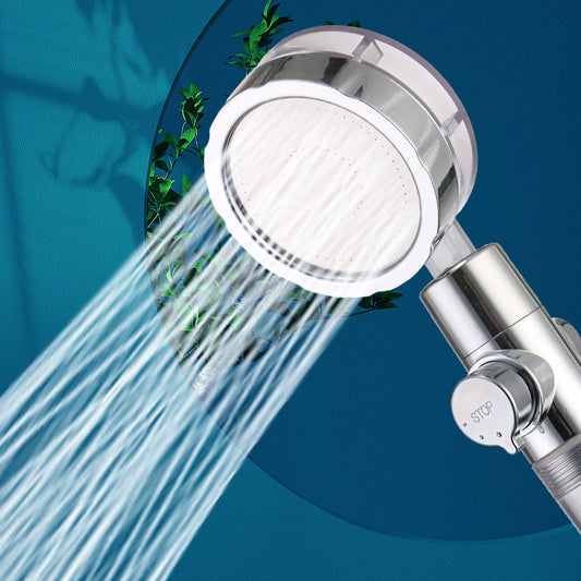 Plastic Shower Head Round Handheld Shower Head with Adjustable Water Flow Clearhalo 'Bathroom Remodel & Bathroom Fixtures' 'Home Improvement' 'home_improvement' 'home_improvement_shower_heads' 'Shower Heads' 'shower_heads' 'Showers & Bathtubs Plumbing' 'Showers & Bathtubs' 7080485