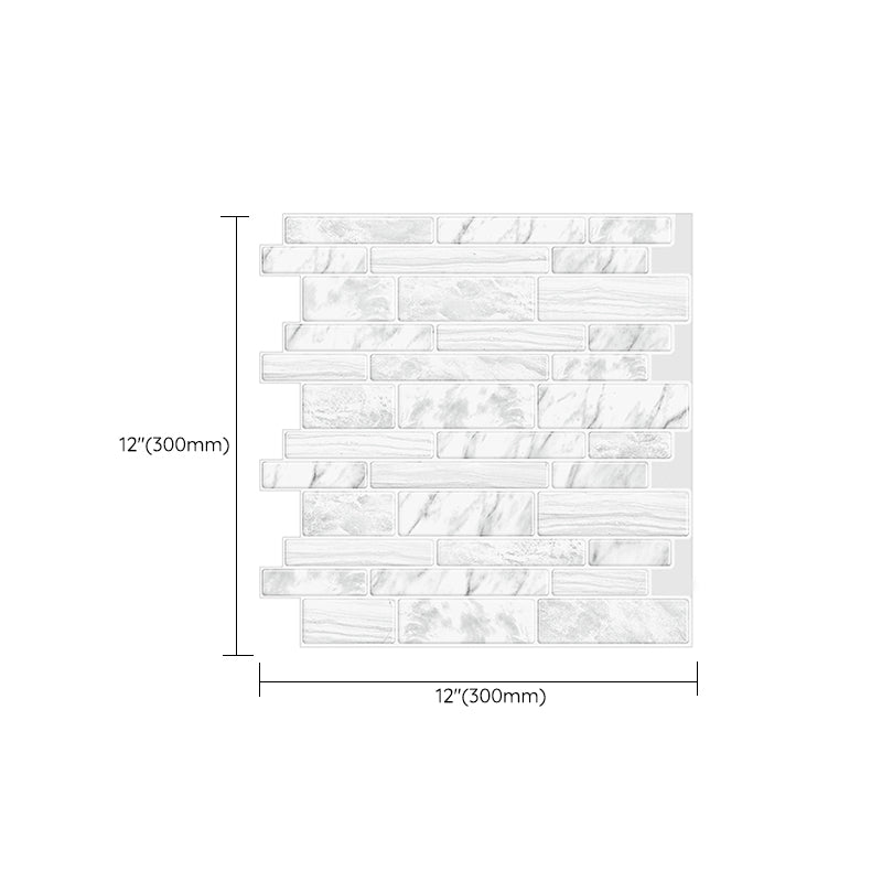 Square Peel & Stick Tile Stone Composite Subway Tile for Backsplash Wall Clearhalo 'Flooring 'Home Improvement' 'home_improvement' 'home_improvement_peel_stick_blacksplash' 'Peel & Stick Backsplash Tile' 'peel_stick_blacksplash' 'Walls & Ceilings' Walls and Ceiling' 7080799