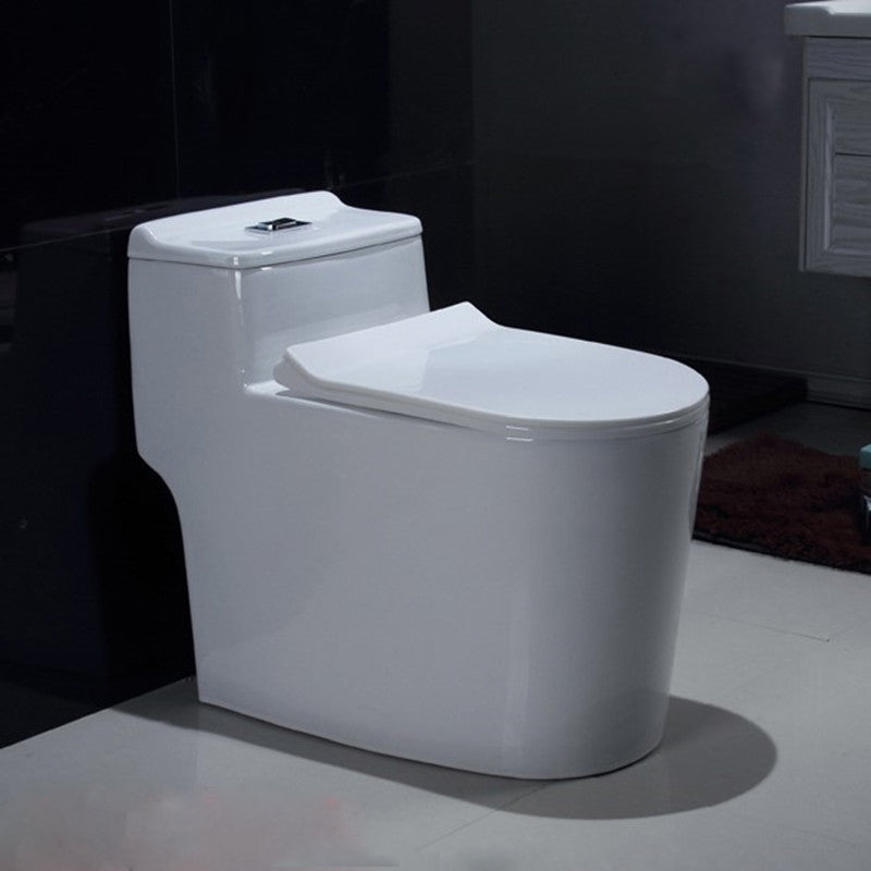 Contemporary White Flush Toilet Floor Mount Toilet Bowl for Washroom 15"L x 27"W x 24"H Clearhalo 'Bathroom Remodel & Bathroom Fixtures' 'Home Improvement' 'home_improvement' 'home_improvement_toilets' 'Toilets & Bidets' 'Toilets' 7081291
