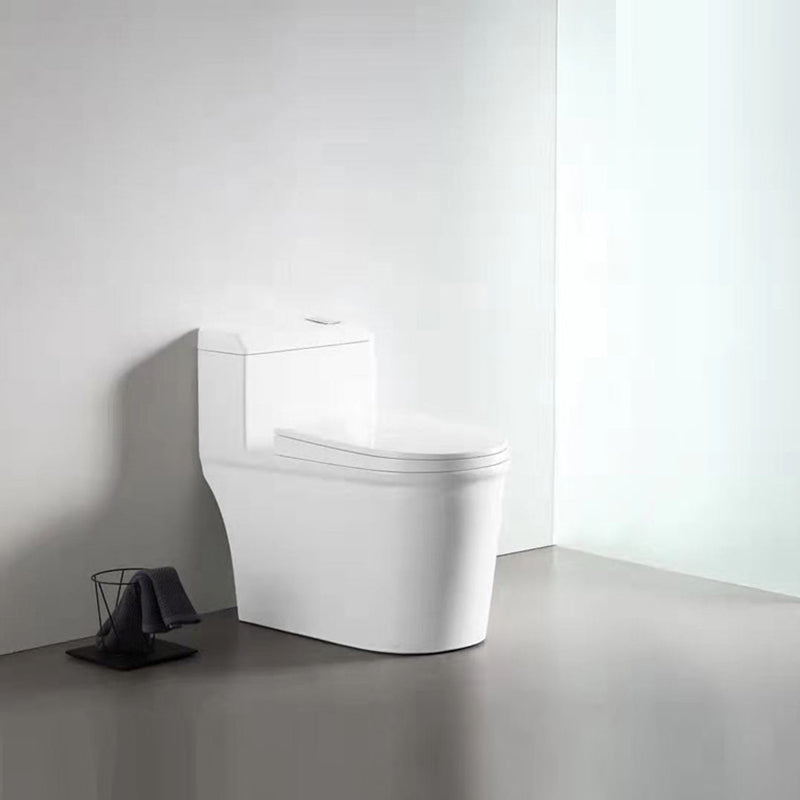 Contemporary White Flush Toilet Floor Mount Toilet Bowl for Washroom 15"L x 28"W x 26"H 12" Clearhalo 'Bathroom Remodel & Bathroom Fixtures' 'Home Improvement' 'home_improvement' 'home_improvement_toilets' 'Toilets & Bidets' 'Toilets' 7081297