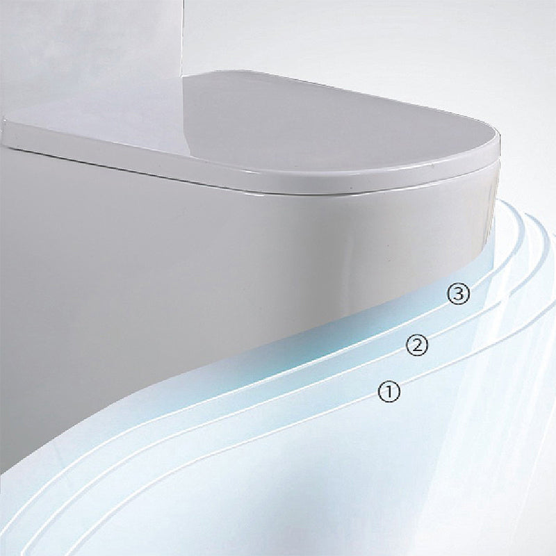 Contemporary White Flush Toilet Floor Mount Toilet Bowl for Washroom Clearhalo 'Bathroom Remodel & Bathroom Fixtures' 'Home Improvement' 'home_improvement' 'home_improvement_toilets' 'Toilets & Bidets' 'Toilets' 7081303