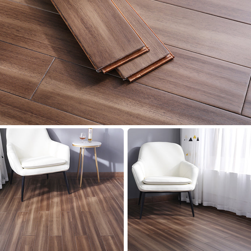 Brown Wood Hardwood Deck Tiles Modern Smooth Click lock Flooring Tiles Clearhalo 'Flooring 'Hardwood Flooring' 'hardwood_flooring' 'Home Improvement' 'home_improvement' 'home_improvement_hardwood_flooring' Walls and Ceiling' 7081549