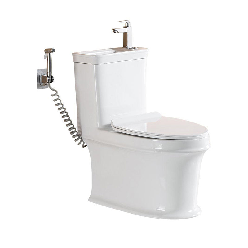 Modern Ceramic Flush Toilet One Piece White Toilet Bowl for Washroom Clearhalo 'Bathroom Remodel & Bathroom Fixtures' 'Home Improvement' 'home_improvement' 'home_improvement_toilets' 'Toilets & Bidets' 'Toilets' 7087544