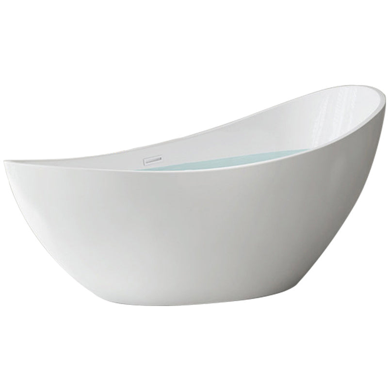 Oval Flat Bottom Soaking Bathtub Antique Finish Modern Bathtub (Board not Included) Clearhalo 'Bathroom Remodel & Bathroom Fixtures' 'Bathtubs' 'Home Improvement' 'home_improvement' 'home_improvement_bathtubs' 'Showers & Bathtubs' 7088855