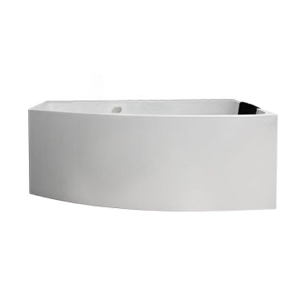 White Corner Bath Freestanding Acrylic Soaking Modern Bathtub Clearhalo 'Bathroom Remodel & Bathroom Fixtures' 'Bathtubs' 'Home Improvement' 'home_improvement' 'home_improvement_bathtubs' 'Showers & Bathtubs' 7088885