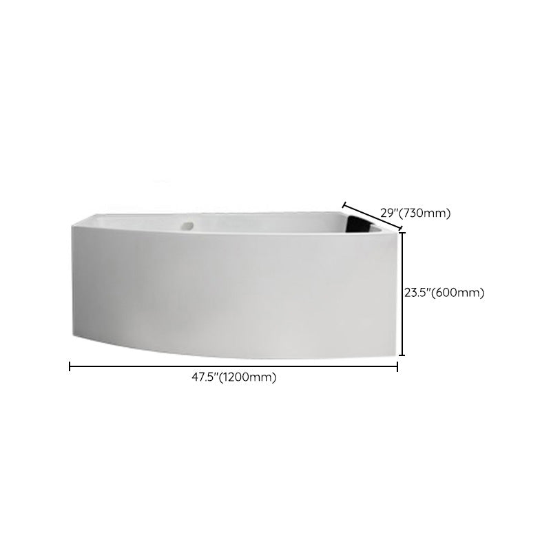 White Corner Bath Freestanding Acrylic Soaking Modern Bathtub Clearhalo 'Bathroom Remodel & Bathroom Fixtures' 'Bathtubs' 'Home Improvement' 'home_improvement' 'home_improvement_bathtubs' 'Showers & Bathtubs' 7088891