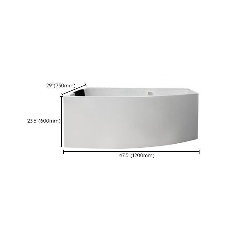 White Corner Bath Freestanding Acrylic Soaking Modern Bathtub Clearhalo 'Bathroom Remodel & Bathroom Fixtures' 'Bathtubs' 'Home Improvement' 'home_improvement' 'home_improvement_bathtubs' 'Showers & Bathtubs' 7088892