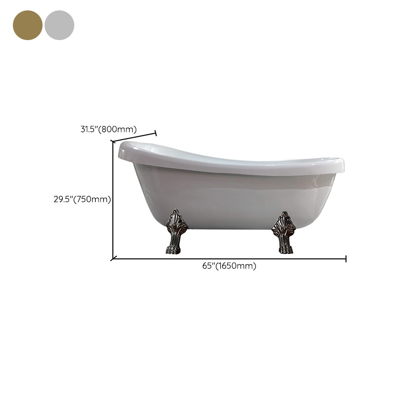 Freestanding Soaking Bath Antique Finish Modern Oval Bath Tub Clearhalo 'Bathroom Remodel & Bathroom Fixtures' 'Bathtubs' 'Home Improvement' 'home_improvement' 'home_improvement_bathtubs' 'Showers & Bathtubs' 7088940