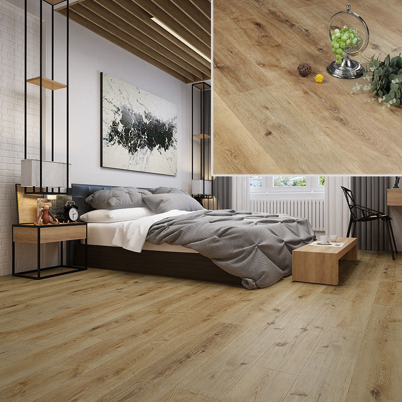 Laminate Pine Wood Click Lock Rectangular Textured Scratch Resistant Indoor Laminate Floor Teak Clearhalo 'Flooring 'Home Improvement' 'home_improvement' 'home_improvement_laminate_flooring' 'Laminate Flooring' 'laminate_flooring' Walls and Ceiling' 7097520