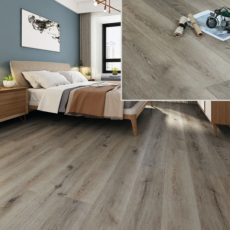 Laminate Pine Wood Click Lock Rectangular Textured Scratch Resistant Indoor Laminate Floor Brown Grey Clearhalo 'Flooring 'Home Improvement' 'home_improvement' 'home_improvement_laminate_flooring' 'Laminate Flooring' 'laminate_flooring' Walls and Ceiling' 7097523