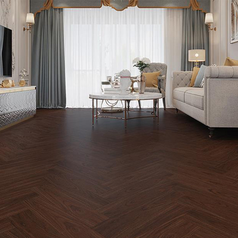 Contemporary Laminate Plank Flooring Click-Lock Laminate Floor with Waterproof Black Walnut Clearhalo 'Flooring 'Home Improvement' 'home_improvement' 'home_improvement_laminate_flooring' 'Laminate Flooring' 'laminate_flooring' Walls and Ceiling' 7097825