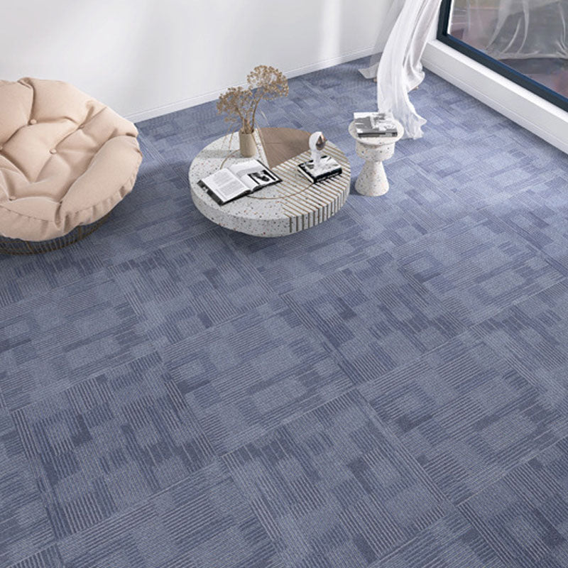 Square PVC Flooring Low Gloss Peel and Stick Waterproof Vinyl Flooring for Living Room Blue Clearhalo 'Flooring 'Home Improvement' 'home_improvement' 'home_improvement_vinyl_flooring' 'Vinyl Flooring' 'vinyl_flooring' Walls and Ceiling' 7098110