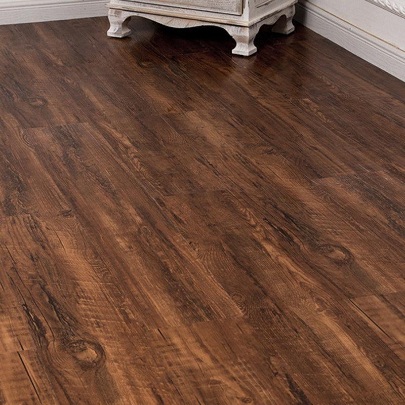 Smooth PVC Flooring Peel and Stick Wood Look Rectangle Vinyl Flooring Dark Brown/ Black Clearhalo 'Flooring 'Home Improvement' 'home_improvement' 'home_improvement_vinyl_flooring' 'Vinyl Flooring' 'vinyl_flooring' Walls and Ceiling' 7098162